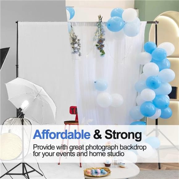 Backdrop Stand 10x7ft(WxH) Photo Studio Adjustable Background Stand Support Kit - Picture 3 of 6